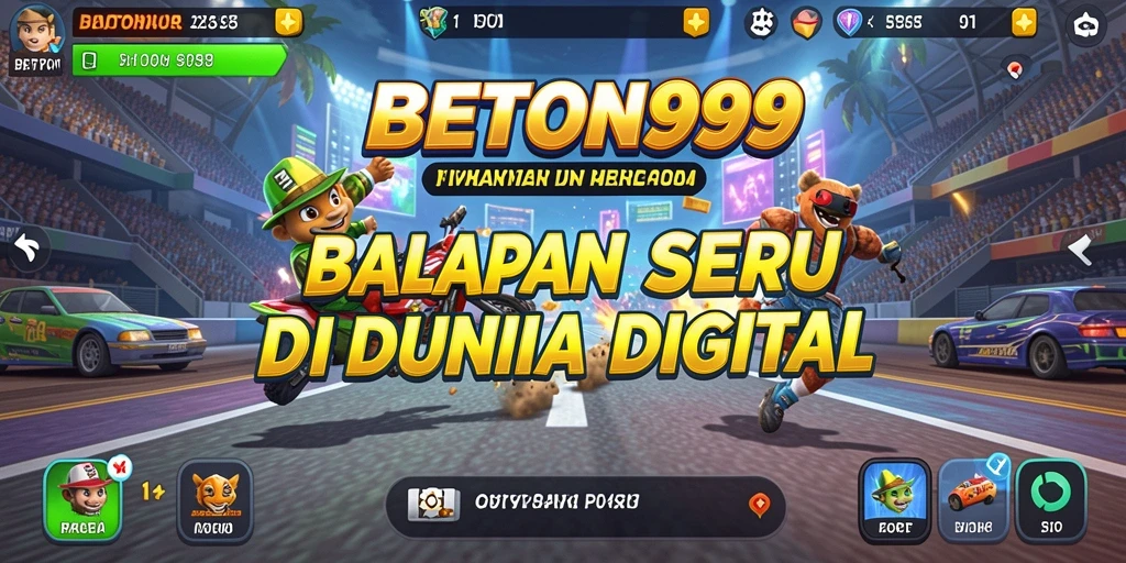 Tampilan screenshot BETON999 yang menunjukkan aksi balapan mendebarkan.