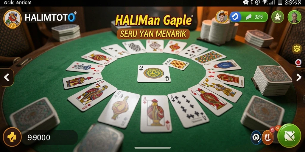 Gameplay HALIMTOTO yang menegangkan dalam permainan Gaple.