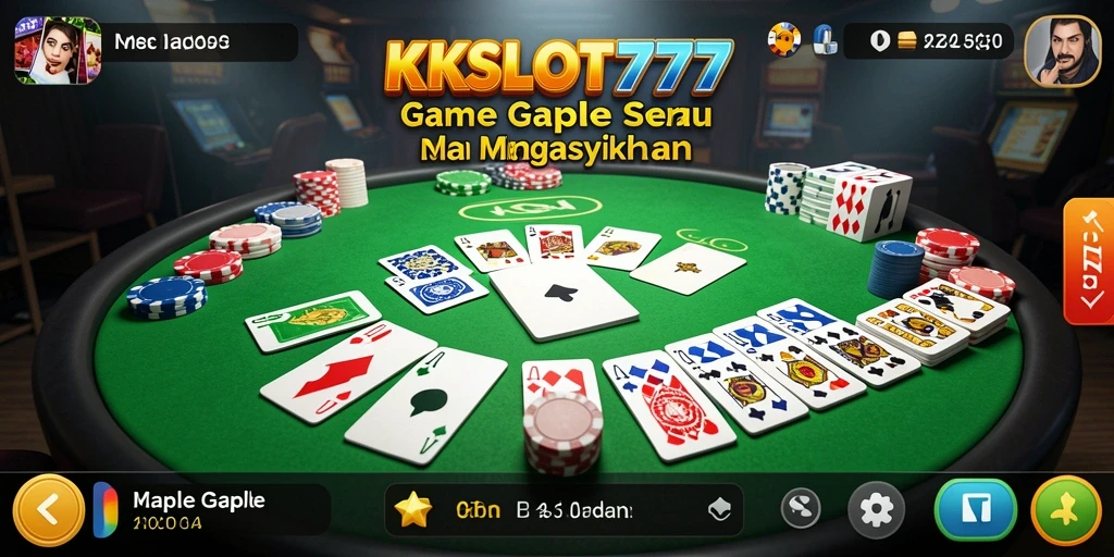 Tampilan gameplay Gaple yang menarik dalam KKSLOT777.