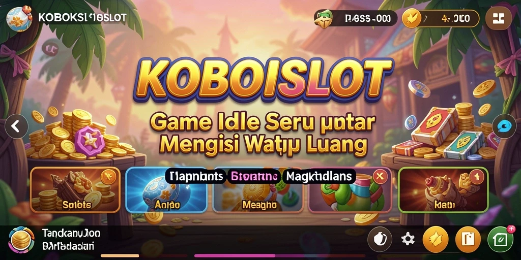 Screenshot KOBOISLOT menampilkan gameplay Idle yang menarik dan menghibur.